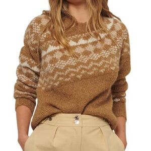 10 Crosby Derek Lam Brown and Cream Sweater